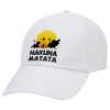 Adult Baseball Cap White 5-panel (POLYESTER, ADULT, UNISEX, ONE SIZE)