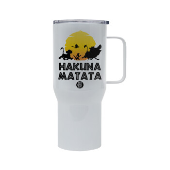 Hakuna Matata, Mega Stainless steel Tumbler with lid, double wall 750L