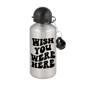 Wish you were here, Metallic water jug, Silver, aluminum 500ml