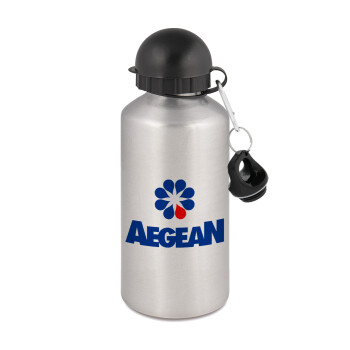Πρατήριο καυσίμων AEGEAN, Metallic water jug, Silver, aluminum 500ml