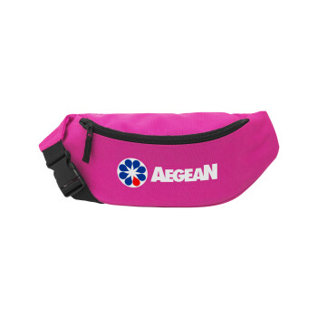 Πρατήριο καυσίμων AEGEAN, Unisex waist bag (banana) in PINK color with 2 pockets