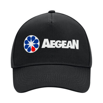 Πρατήριο καυσίμων AEGEAN, Adult Ultimate Hat BLACK, (100% COTTON DRILL, ADULT, UNISEX, ONE SIZE)