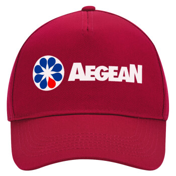 Πρατήριο καυσίμων AEGEAN, Adult Ultimate Hat RED, (100% COTTON DRILL, ADULT, UNISEX, ONE SIZE)