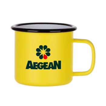 Πρατήριο καυσίμων AEGEAN, Metallic enamel MATT Yellow cup 360ml