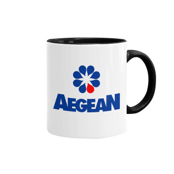 Πρατήριο καυσίμων AEGEAN, Mug colored black, ceramic, 330ml