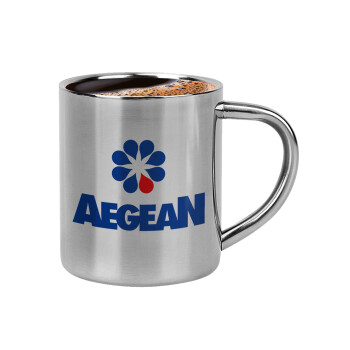 Πρατήριο καυσίμων AEGEAN, Double-wall metal cup for espresso (220ml)