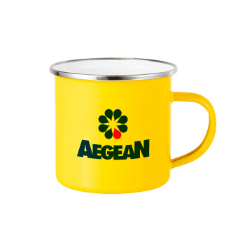 Πρατήριο καυσίμων AEGEAN, Κούπα Μεταλλική εμαγιέ Κίτρινη 360ml