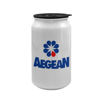 Πρατήριο καυσίμων AEGEAN, Κούπα ταξιδιού μεταλλική με καπάκι (tin-can) 500ml