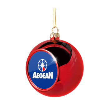 Πρατήριο καυσίμων AEGEAN, Christmas tree ball Red 8cm