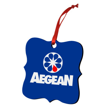 Πρατήριο καυσίμων AEGEAN, Χριστουγεννιάτικο στολίδι polygon ξύλινο 7.5cm