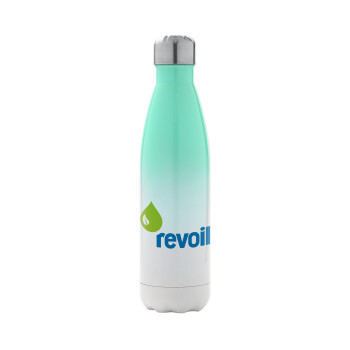 Πρατήριο καυσίμων REVOIL, Metal mug thermos Green/White (Stainless steel), double wall, 500ml