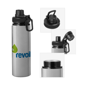 Πρατήριο καυσίμων REVOIL, Metallic water bottle with safety cap, 850ml aluminum