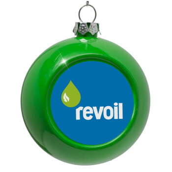 Πρατήριο καυσίμων REVOIL, Green Christmas tree ornament bauble 8cm