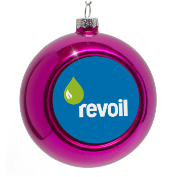 Πρατήριο καυσίμων REVOIL, Purple Christmas tree ornament bauble 8cm