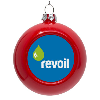 Πρατήριο καυσίμων REVOIL, Red Christmas tree ornament bauble 8cm