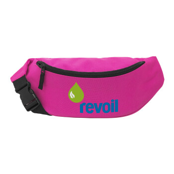 Πρατήριο καυσίμων REVOIL, Unisex waist bag (banana) in PINK color with 2 pockets