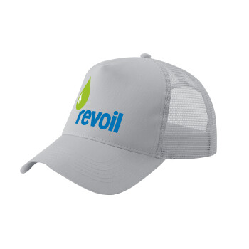 Πρατήριο καυσίμων REVOIL, Adult Structured Trucker Hat, with Mesh, GRAY (100% COTTON, ADULT, UNISEX, ONE SIZE)