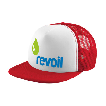 Πρατήριο καυσίμων REVOIL, Adult Soft Trucker Hat with Red/White Mesh (POLYESTER, ADULT, UNISEX, ONE SIZE)