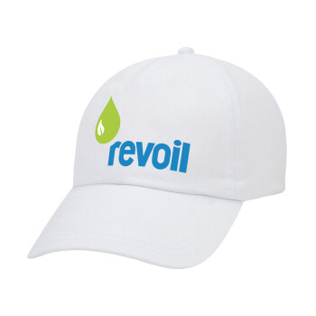 Πρατήριο καυσίμων REVOIL, Adult Baseball Cap White 5-panel (POLYESTER, ADULT, UNISEX, ONE SIZE)