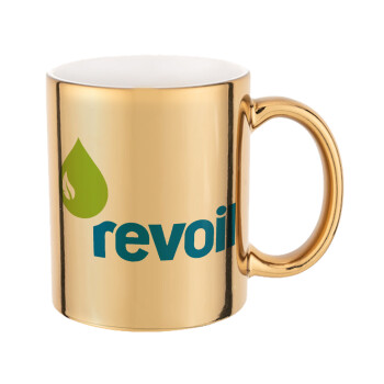 Πρατήριο καυσίμων REVOIL, Mug ceramic, gold mirror, 330ml