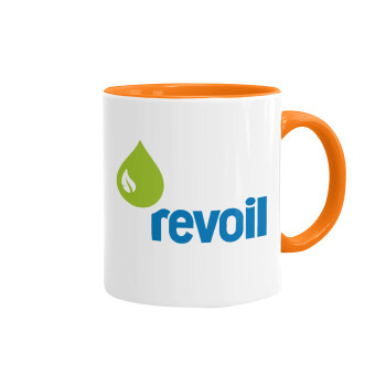 Πρατήριο καυσίμων REVOIL, Κούπα χρωματιστή πορτοκαλί, κεραμική, 330ml