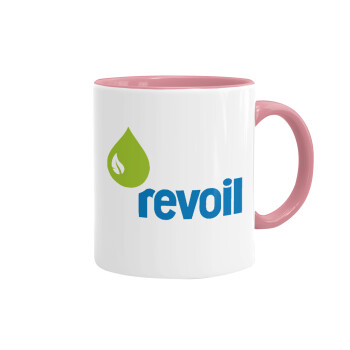 Πρατήριο καυσίμων REVOIL, Κούπα χρωματιστή ροζ, κεραμική, 330ml
