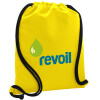 Backpack pouch GYMBAG Yellow, with pocket (40x48cm) & thick cords