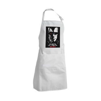 Terminator Hasta La Vista, Adult Chef Apron (with sliders and 2 pockets)