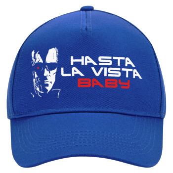 Terminator Hasta La Vista, Ultimate Adult Hat BLUE, (100% COTTON DRILL, ADULT, UNISEX, ONE SIZE)