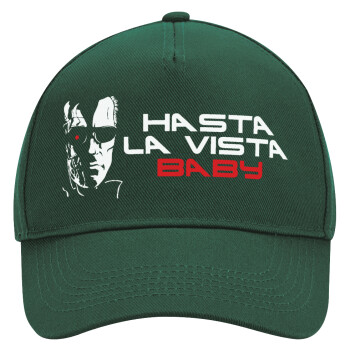 Terminator Hasta La Vista, Adult Ultimate Hat GREEN, (100% COTTON DRILL, ADULT, UNISEX, ONE SIZE)