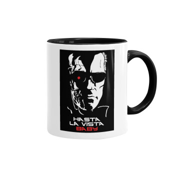 Terminator Hasta La Vista, Mug colored black, ceramic, 330ml