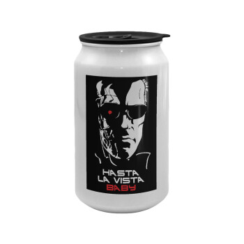 Terminator Hasta La Vista, Κούπα ταξιδιού μεταλλική με καπάκι (tin-can) 500ml