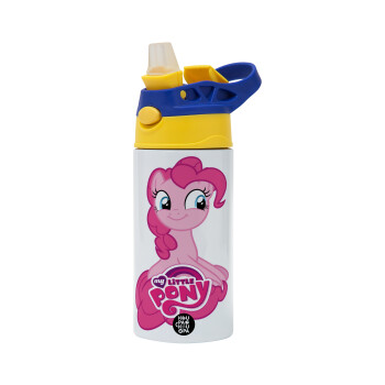 My Little Pony, Children's hot water bottle, stainless steel, with safety straw, green, blue (360ml) BPA FREE