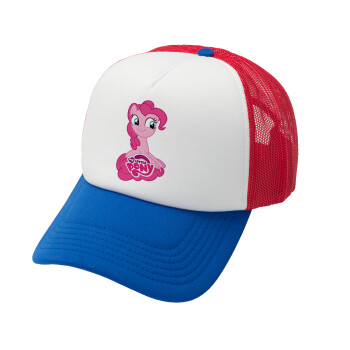 My Little Pony, Adult Soft Trucker Hat with Red/Blue/White Mesh (POLYESTER, ADULT, UNISEX, ONE SIZE)