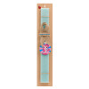 Easter Set, wooden keychain & aromatic flat Easter candle (30cm) (TURQUOISE)