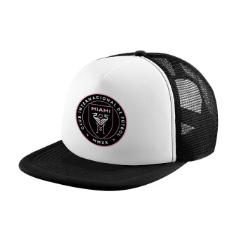 Inter Miami CF, Καπέλο Ενηλίκων Soft Trucker με Δίχτυ Black/White (POLYESTER, ΕΝΗΛΙΚΩΝ, UNISEX, ONE SIZE)