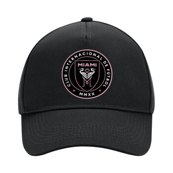 Inter Miami CF, Adult Ultimate Hat BLACK, (100% COTTON DRILL, ADULT, UNISEX, ONE SIZE)