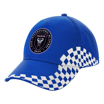 Inter Miami CF, Adult Ultimate BLUE RACING Cap, (100% COTTON DRILL, ADULT, UNISEX, ONE SIZE)