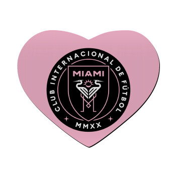 Inter Miami CF, Mousepad heart 23x20cm