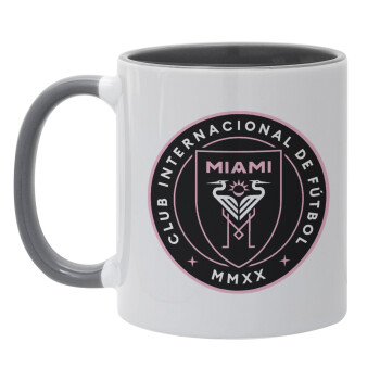 Inter Miami CF, Mug colored grey, ceramic, 330ml