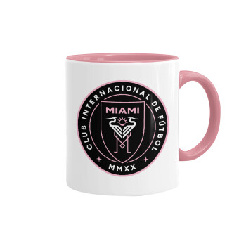 Ίντερ Μαϊάμι (Inter Miami CF), Κούπα χρωματιστή ροζ, κεραμική, 330ml