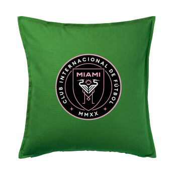 Inter Miami CF, Sofa cushion Green 50x50cm includes filling