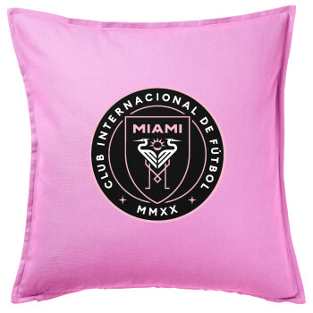 Inter Miami CF, Sofa cushion Pink 50x50cm includes filling