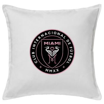 Inter Miami CF, Sofa cushion White 50x50cm includes filling