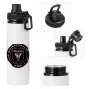 Metal water bottle with safety cap, aluminum 850ml