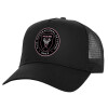 Structured Trucker Adult Hat, with Mesh, Black (100% COTTON, ADULT, UNISEX, ONE SIZE)