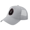 Adult Structured Trucker Hat, with Mesh, GRAY (100% COTTON, ADULT, UNISEX, ONE SIZE)