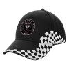 Adult Ultimate BLACK RACING Cap, (100% COTTON DRILL, ADULT, UNISEX, ONE SIZE)