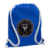 Backpack pouch GYMBAG Blue, with pocket (40x48cm) & thick cords