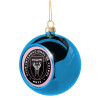 Blue Christmas tree ball ornament 8cm